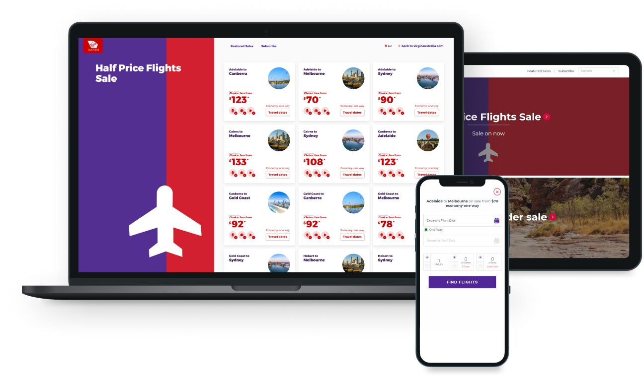 Virgin Sales Platform - Responsive